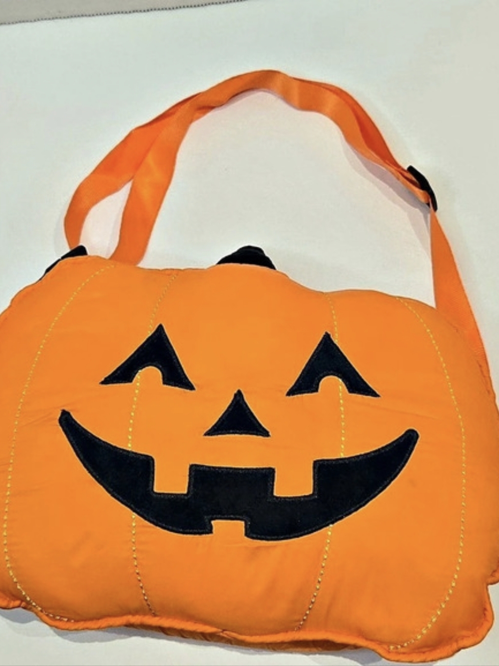 Plush Zippered Halloween Jack O' Lantern Belt Bag/Crossbody Bag NEW